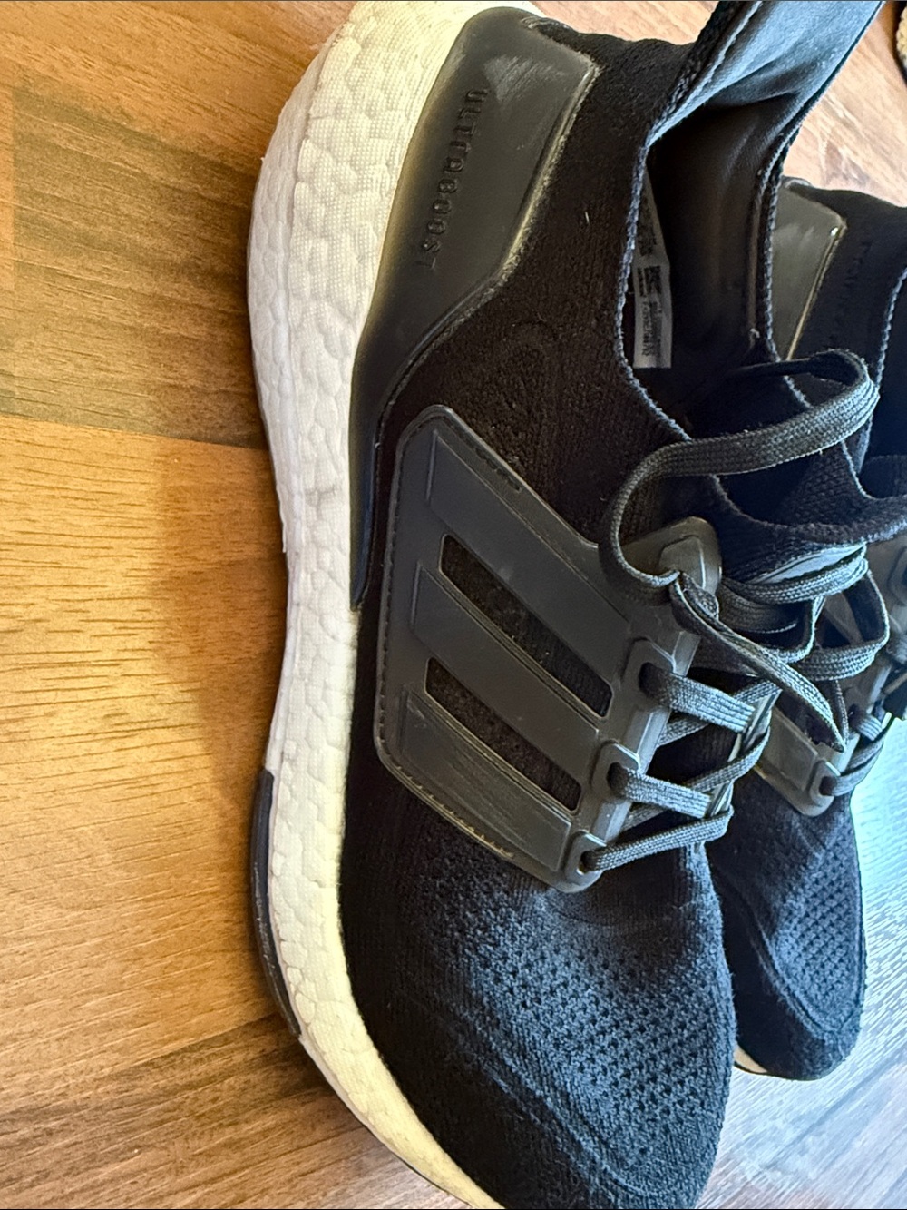 adidas Men's Black Ultraboost running shoes